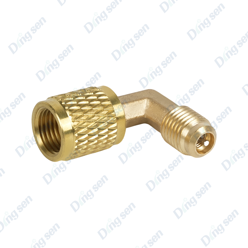 Air conditioning refrigerant charging adapter