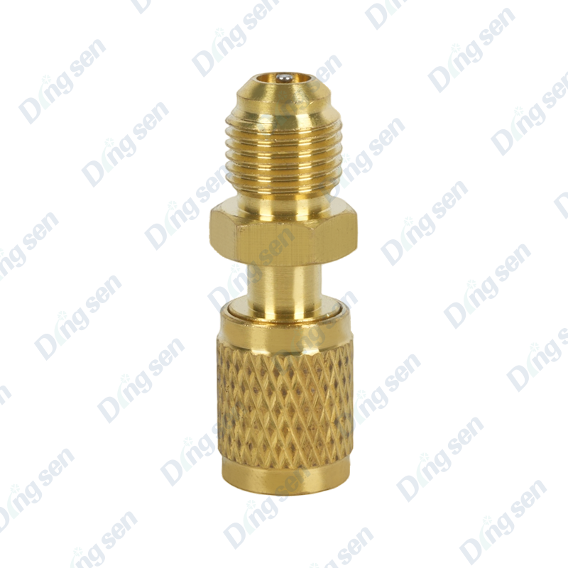 Air conditioning refrigerant charging adapter