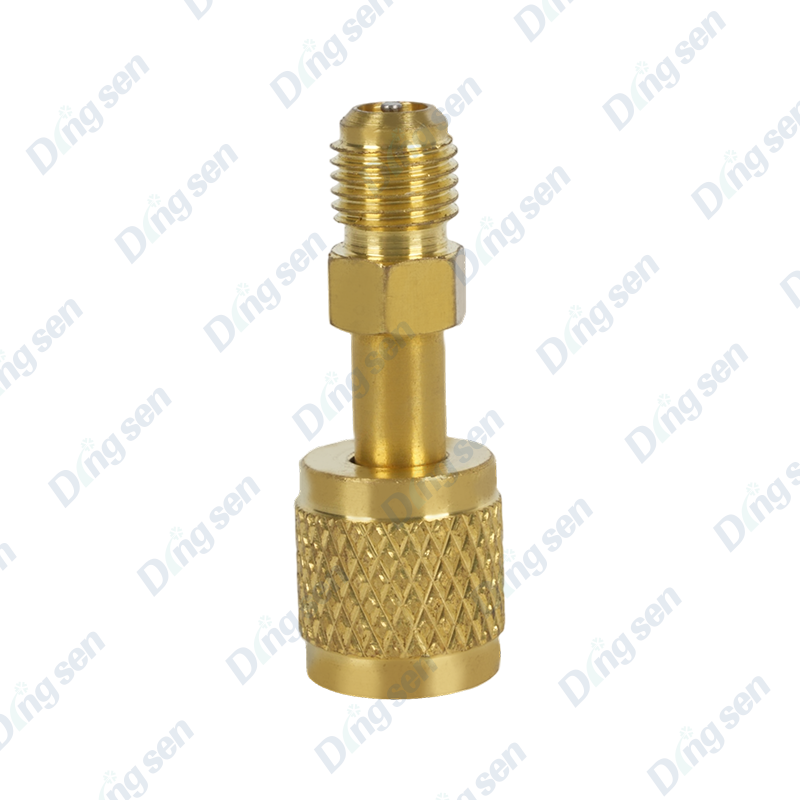 Air conditioning refrigerant charging adapter