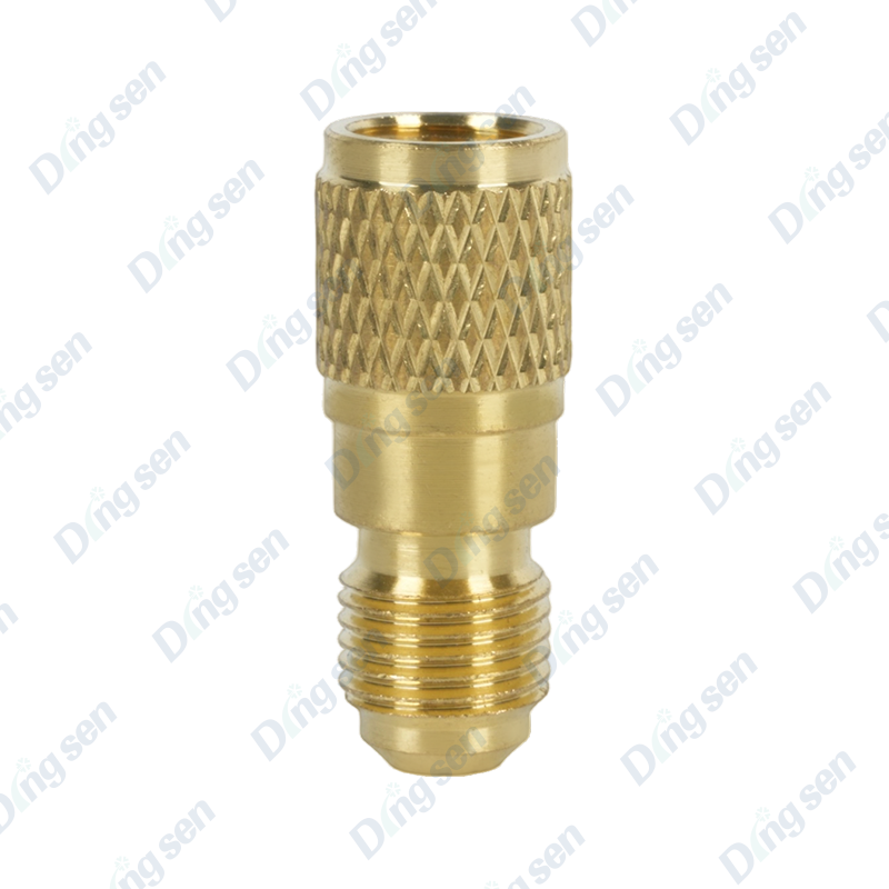 Air conditioning refrigerant charging adapter