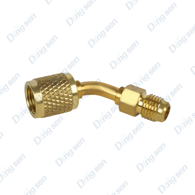 Air conditioning refrigerant charging adapter