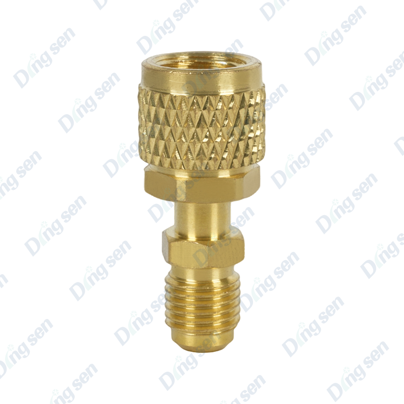 Air conditioning refrigerant charging adapter