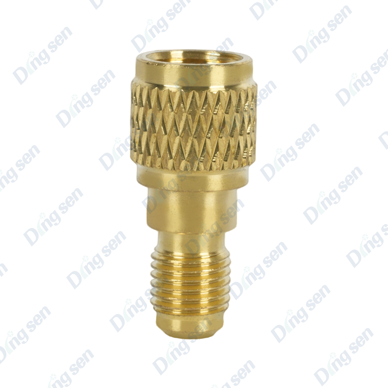 Air conditioning refrigerant charging adapter