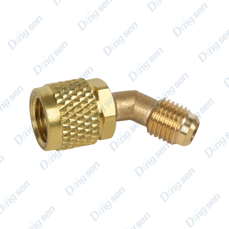 Air conditioning refrigerant charging adapter