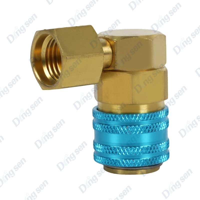 90 degree fluorinated quick connector