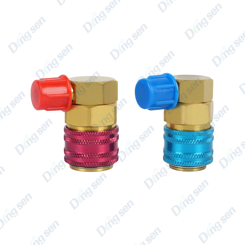 90 degree fluorinated quick connector